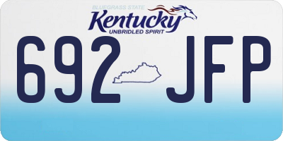 KY license plate 692JFP