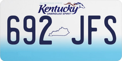 KY license plate 692JFS