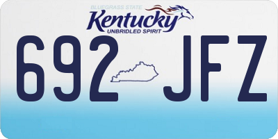 KY license plate 692JFZ