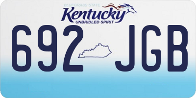 KY license plate 692JGB