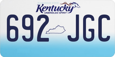 KY license plate 692JGC