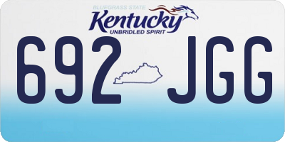 KY license plate 692JGG