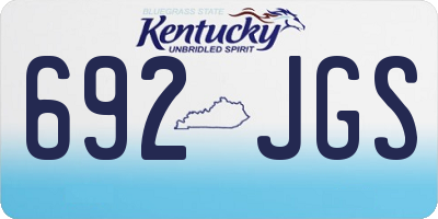 KY license plate 692JGS