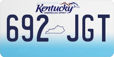 KY license plate 692JGT