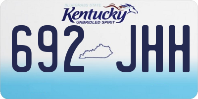 KY license plate 692JHH