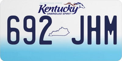 KY license plate 692JHM