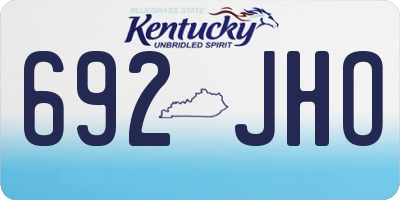 KY license plate 692JHO
