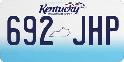 KY license plate 692JHP