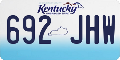 KY license plate 692JHW