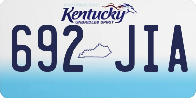 KY license plate 692JIA