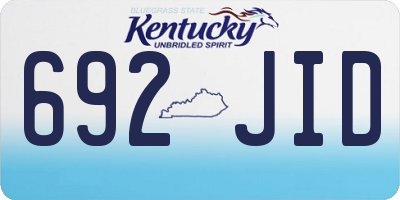 KY license plate 692JID