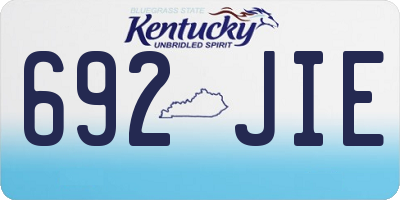 KY license plate 692JIE