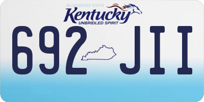 KY license plate 692JII