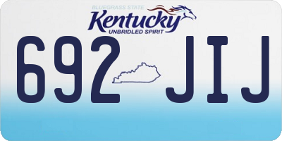 KY license plate 692JIJ