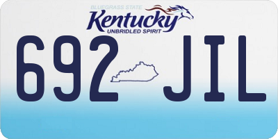 KY license plate 692JIL
