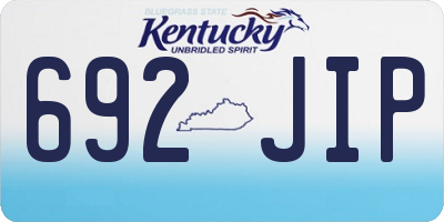 KY license plate 692JIP
