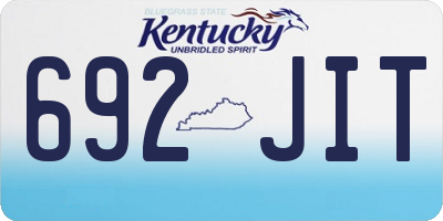 KY license plate 692JIT