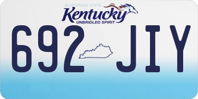 KY license plate 692JIY