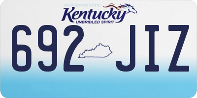 KY license plate 692JIZ