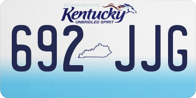 KY license plate 692JJG