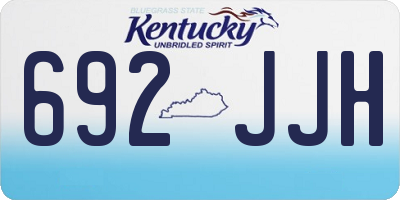 KY license plate 692JJH