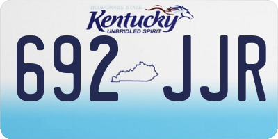 KY license plate 692JJR
