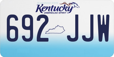 KY license plate 692JJW