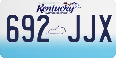 KY license plate 692JJX