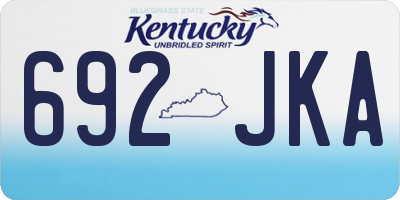 KY license plate 692JKA