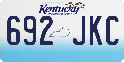 KY license plate 692JKC