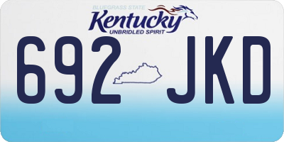 KY license plate 692JKD