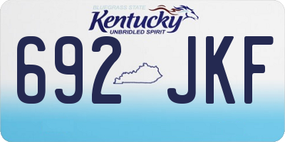 KY license plate 692JKF
