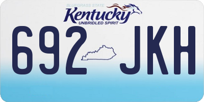 KY license plate 692JKH