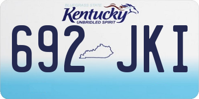 KY license plate 692JKI