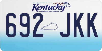 KY license plate 692JKK
