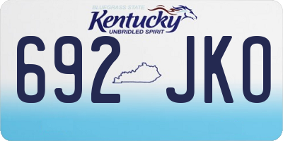 KY license plate 692JKO