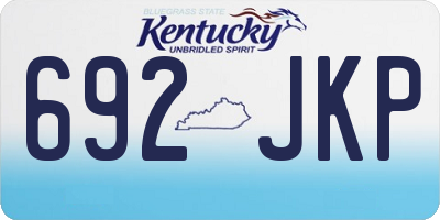 KY license plate 692JKP