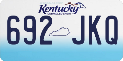 KY license plate 692JKQ