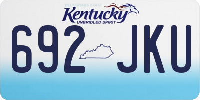 KY license plate 692JKU