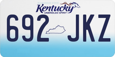 KY license plate 692JKZ