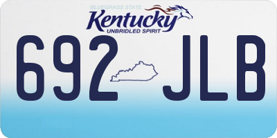 KY license plate 692JLB