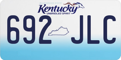 KY license plate 692JLC