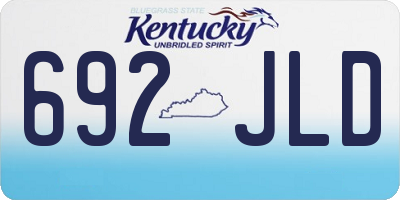 KY license plate 692JLD