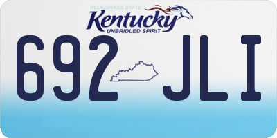 KY license plate 692JLI