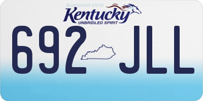 KY license plate 692JLL