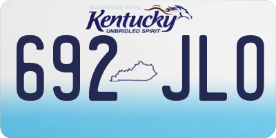 KY license plate 692JLO