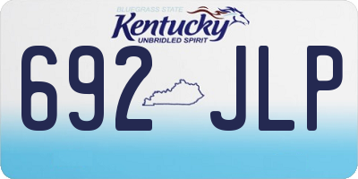 KY license plate 692JLP