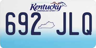 KY license plate 692JLQ