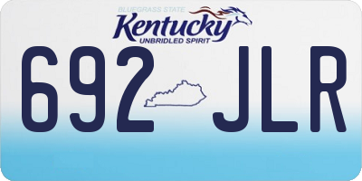 KY license plate 692JLR