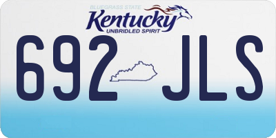 KY license plate 692JLS